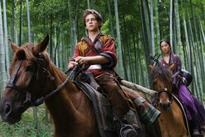 Michael Angarano and Yifei Liu feel a bit woozy after passing through the Land of the Wonky Trees.