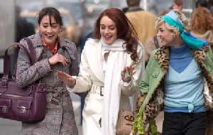 Lindsay Lohan and friends, laughing all the way to the bank.