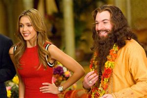 Jessica Alba and Mike Myers discover the secret of happiness is a big beard and a teapot impression.