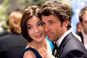 Michelle Monaghan and Patrick Dempsey pretend they weren't really playing with superglue.