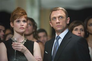Daniel Craig and Gemma Arterton consider breakfast at Tiffany's.  After fucking like bunnies, naturally.
