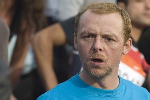 Simon Pegg thinks he left the iron on.