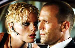 Kate Nauta quietly asks Jason Statham if he knows how to get crayons out of ears.